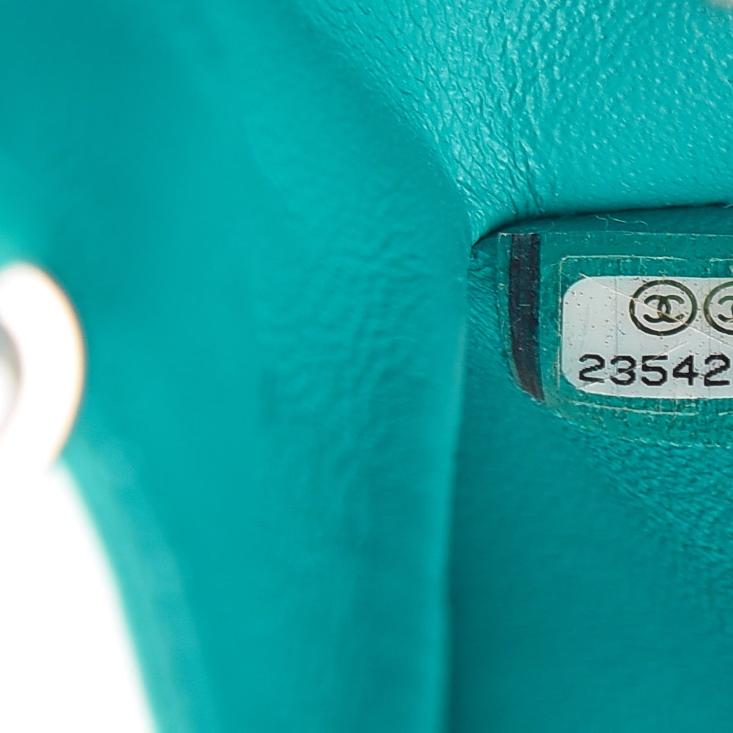 Caviar Quilted Mini Rectangular Flap Turquoise