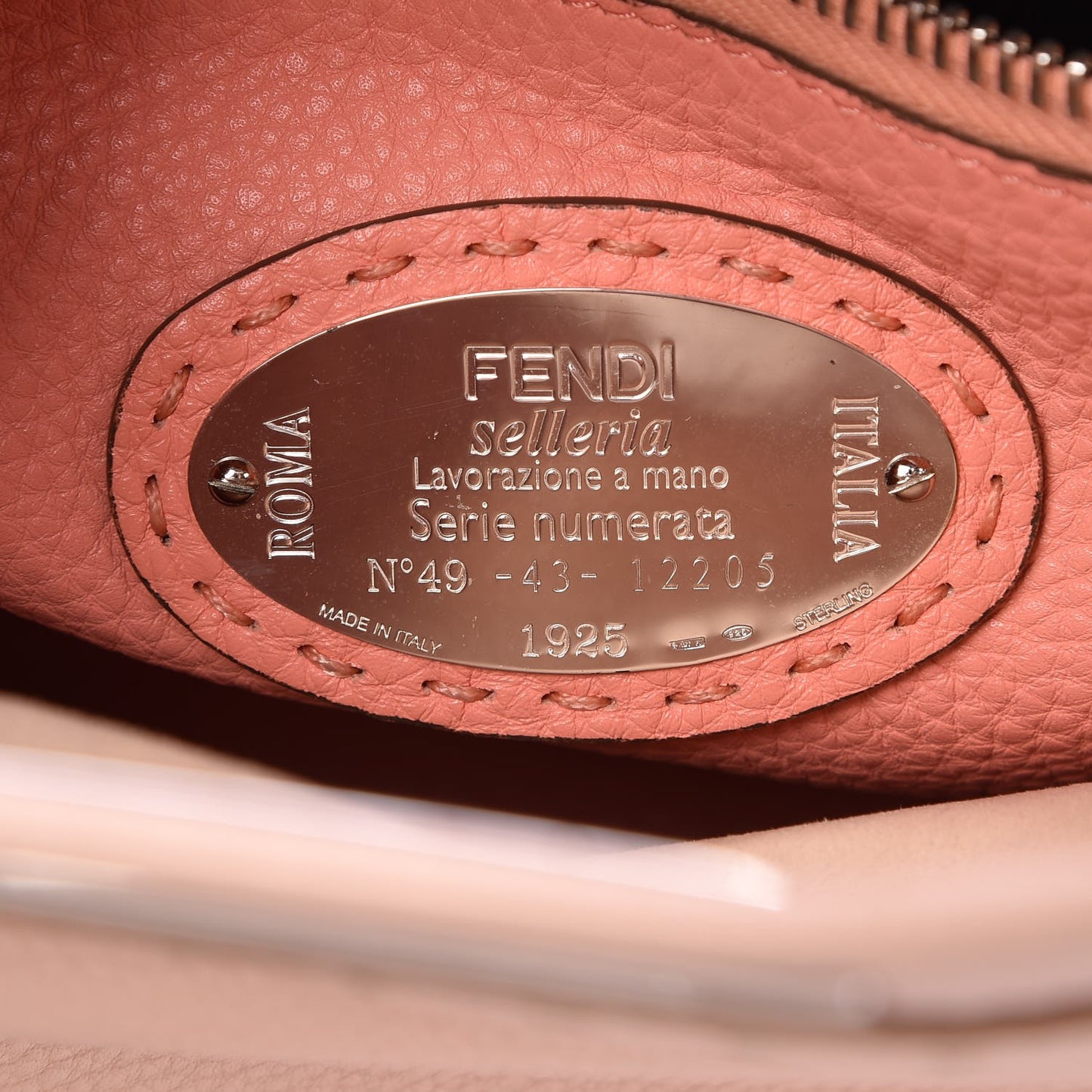 Cuoio Romano Selleria Bi-Color Medium Peekaboo Iconic Satchel Rosa Plaster Pesca