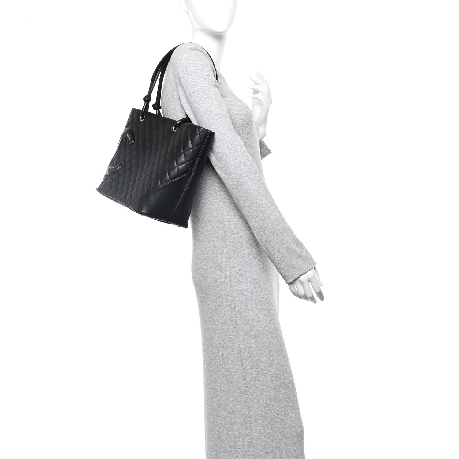 Chanel Calfskin Quilted Large Cambon Tote Black 2 of 10