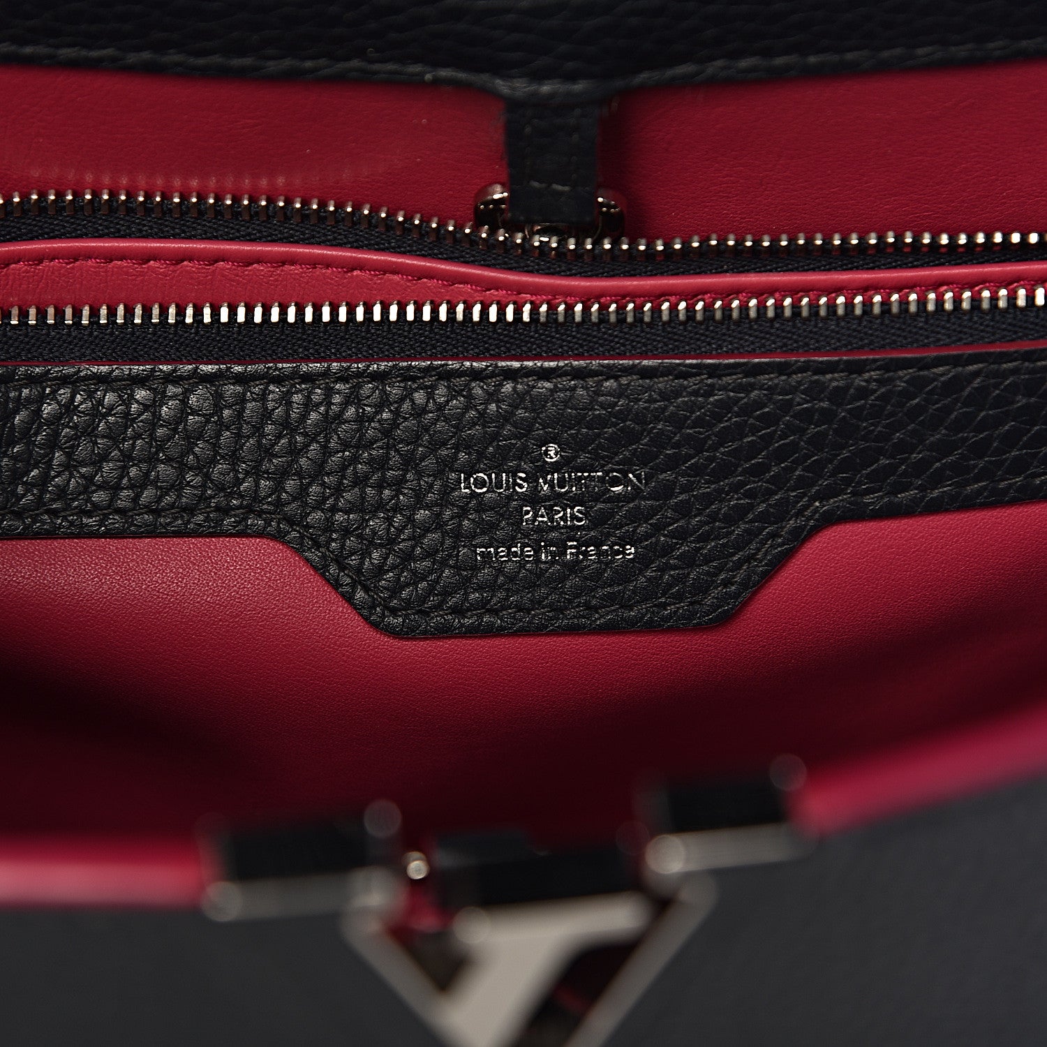 Louis Vuitton Taurillon Capucines MM Cobalt 6 of 10