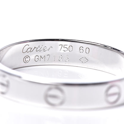 Cartier 18K White Gold 4mm LOVE Wedding Band Ring 60 9.25 4 of 4