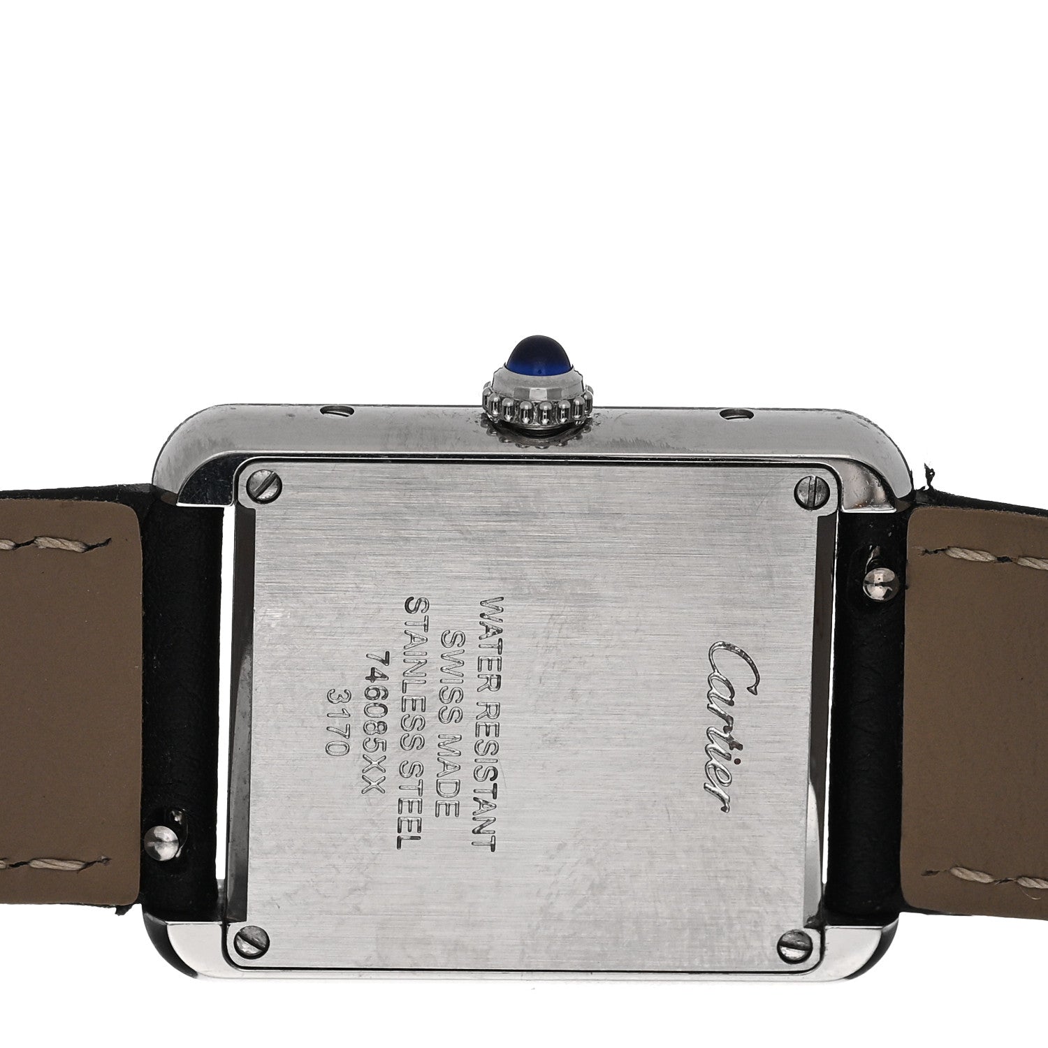 Cartier Stainless Steel Calfskin 24mm Tank Solo Quartz Watch 4 of 5