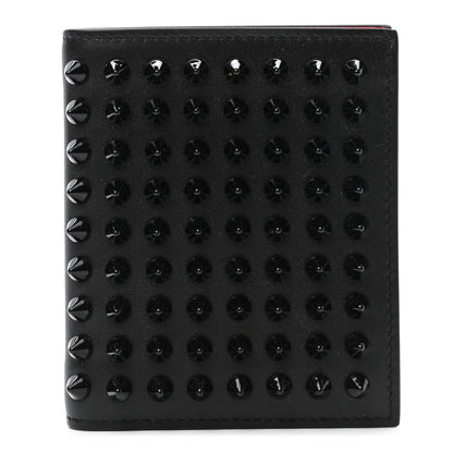Christian Louboutin Calfskin Spiked Bi-Fold Wallet Black 1 of 8