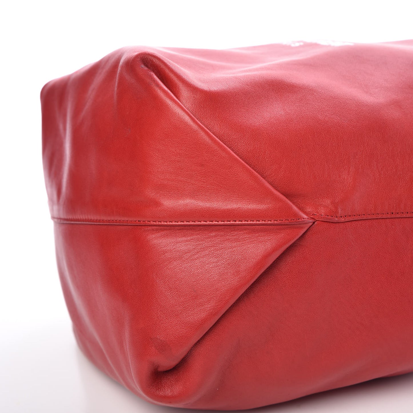 Lambskin Teddy Drawstring Bag Eros Red