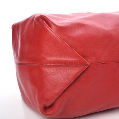 Saint Laurent Lambskin Teddy Drawstring Bag Eros Red 12 of 14