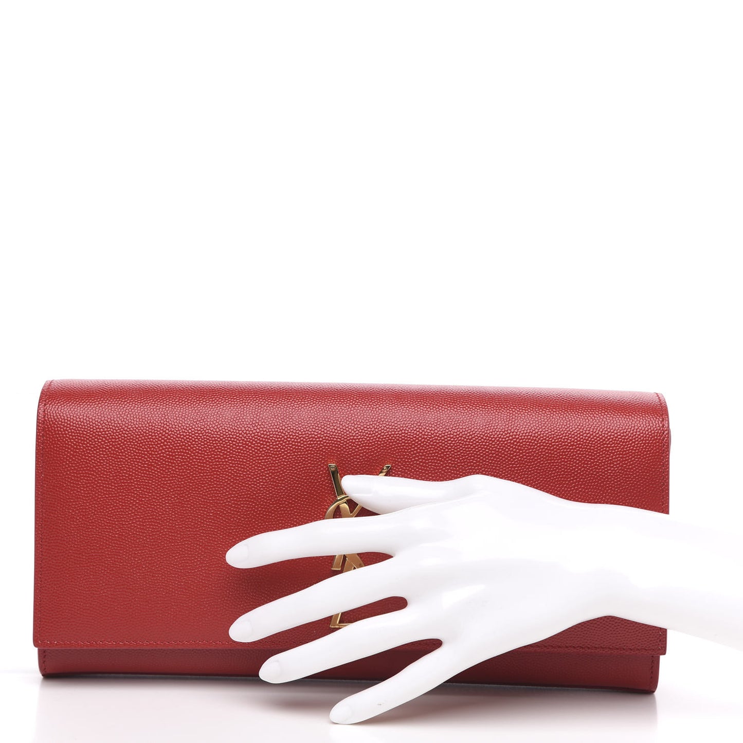 Grain De Poudre Classic Monogram Cassandre Clutch Rouge Orient