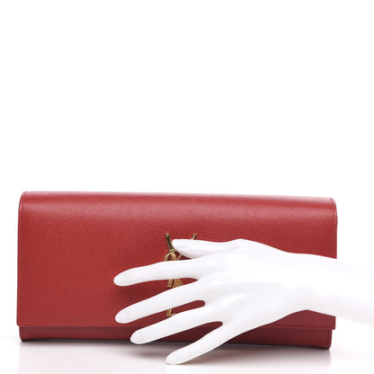 Saint Laurent Grain De Poudre Classic Monogram Cassandre Clutch Rouge Orient 2 of 10