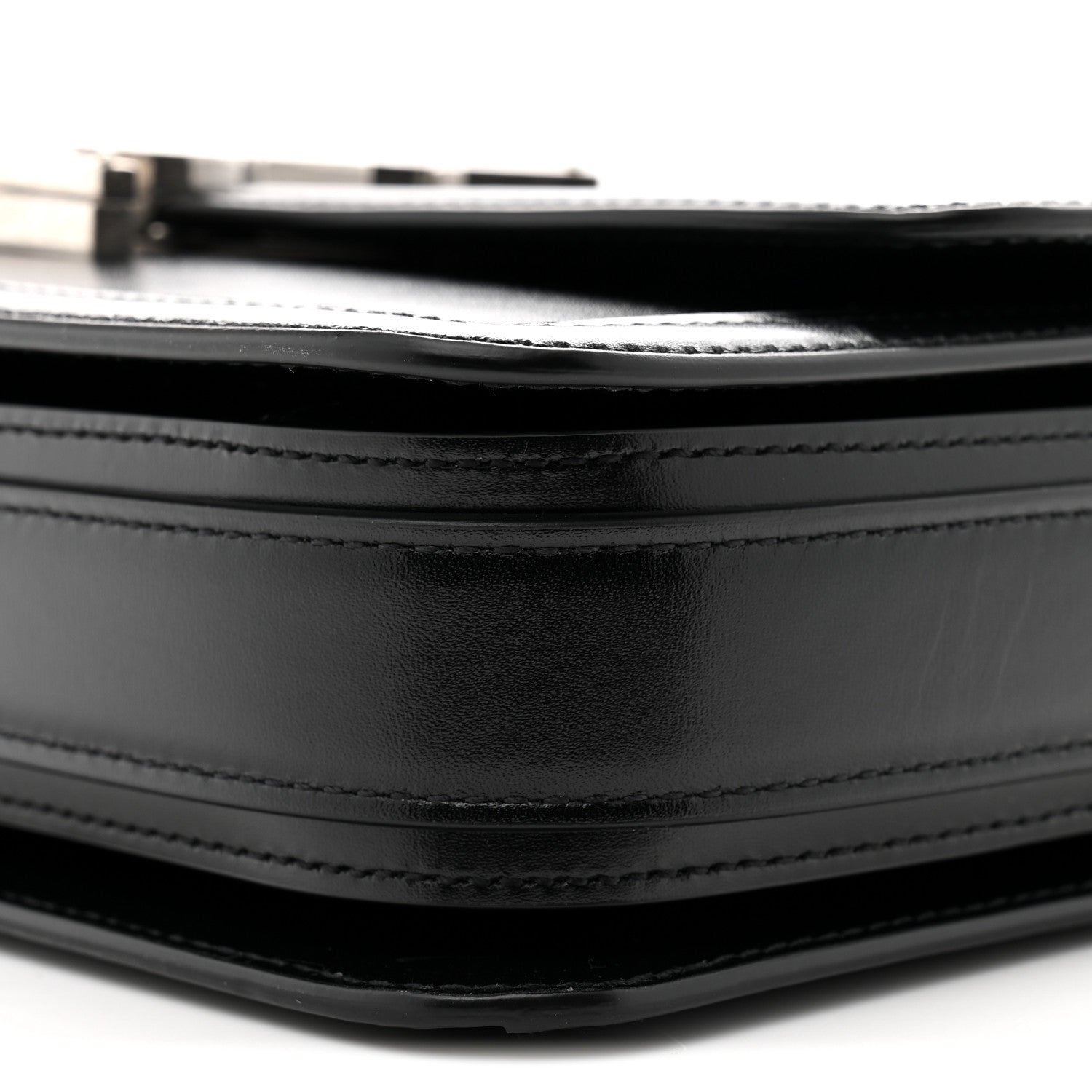 Saint Laurent Box Calfskin Monogram Medium Solferino Satchel Black 10 of 10