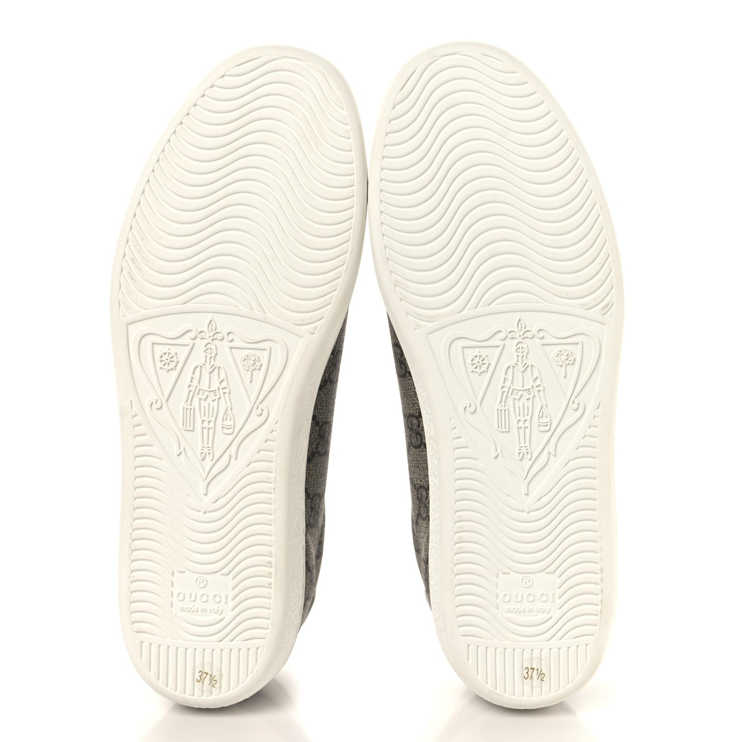 GG Supreme Monogram Gucci Tiger Womens Ace Sneakers 37.5 Beige Blue Red