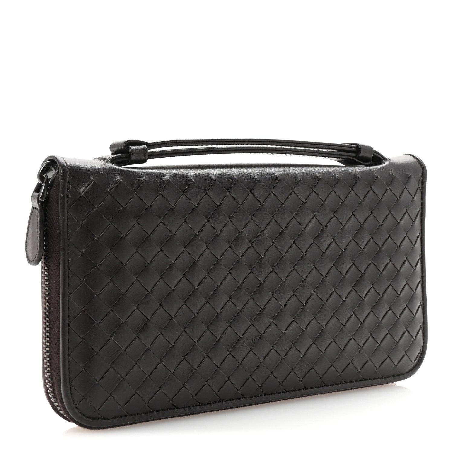 Bottega Veneta Nappa Intrecciato Travel Organizer Wallet Ebano 3 of 7