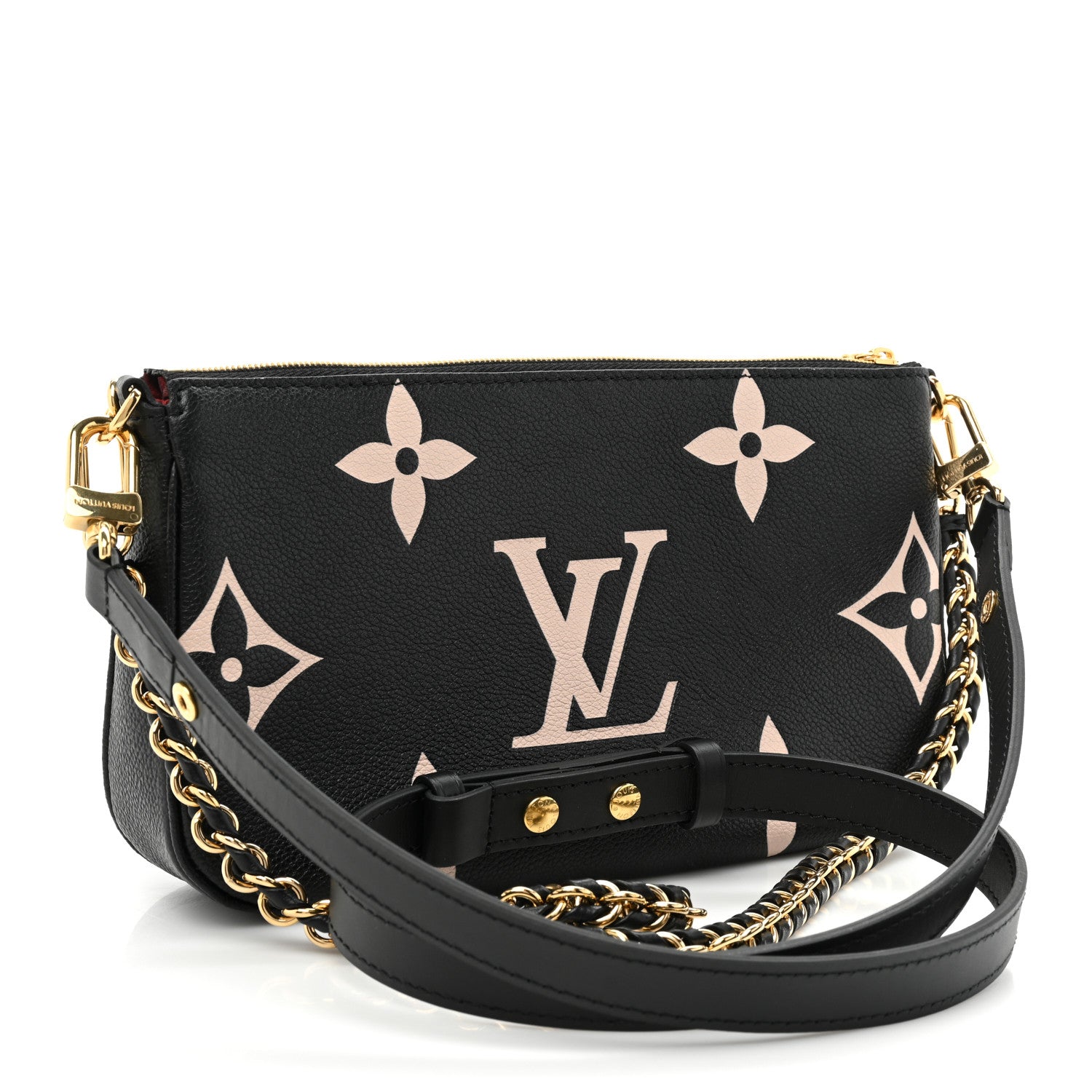 Louis Vuitton Empreinte Monogram Giant Multi Pochette Accessories Black Beige 2 of 11