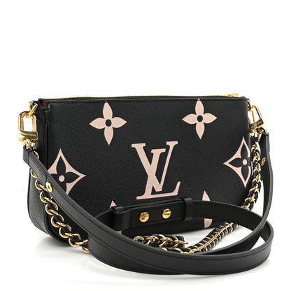 Louis Vuitton Empreinte Monogram Giant Multi Pochette Accessories Black Beige 2 of 11