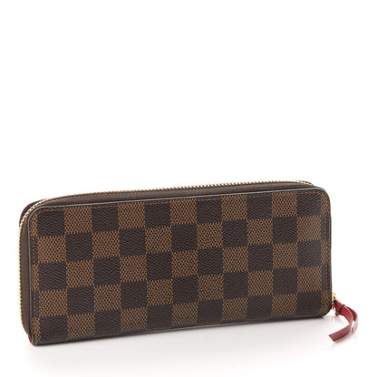 Louis Vuitton Damier Ebene Clemence Wallet Cherry 3 of 8