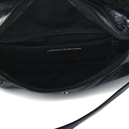 Saint Laurent Crinkled Calfskin Matelasse Monogram Niki Body Bag Black 6 of 12