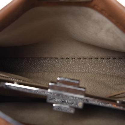 Fendi Cuoio Romano Selleria Bi-Color Medium Peekaboo Iconic Satchel Mou Deserto 8 of 9