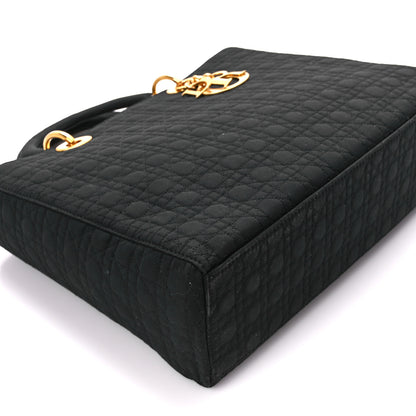 Christian Dior Nylon Cannage Large Lady Dior Black 9 of 10