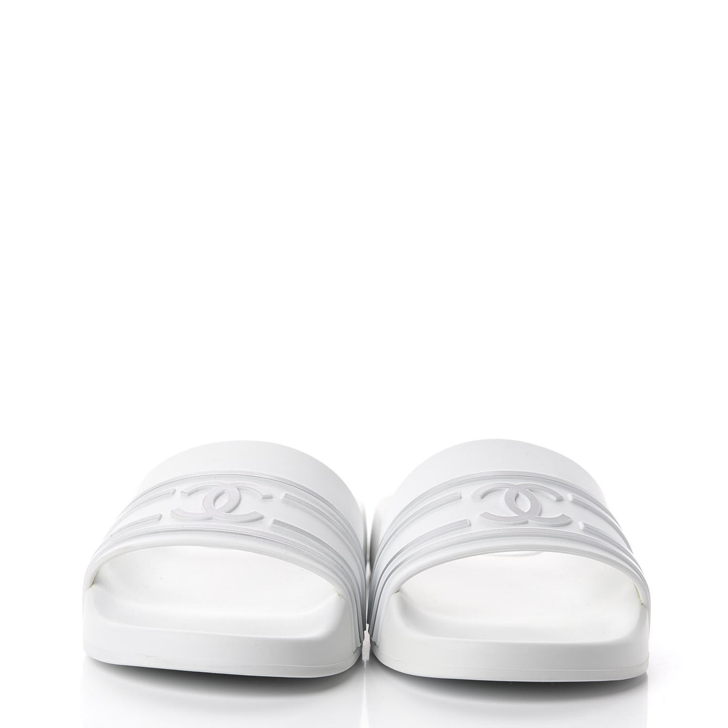 PVC CC Mules Sandals 36 White Grey