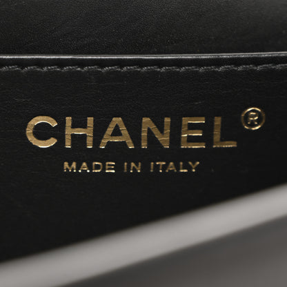 Chanel Calfskin Quilted Nailed CC Flap Bag Black 6 of 10