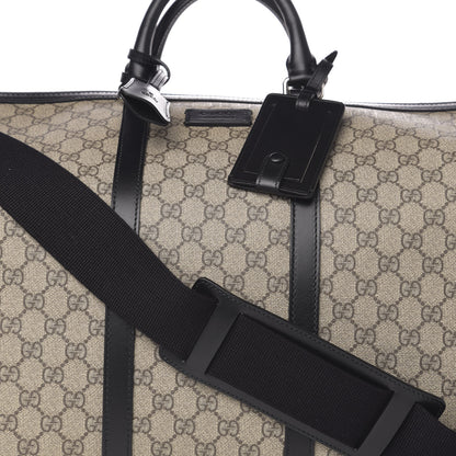 Gucci GG Supreme Monogram Selleria Calfskin Large Duffle Beige Ebony Black 10 of 10
