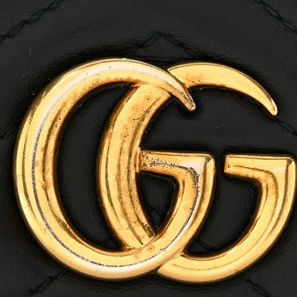 Gucci Calfskin Matelasse GG Marmont Continental Wallet Black 9 of 12