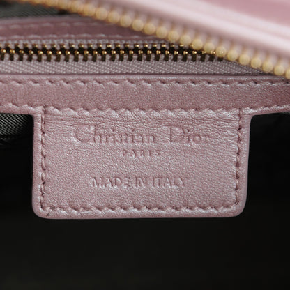 Christian Dior Pearly Lambskin Cannage Medium Lady Dior Lotus 6 of 7