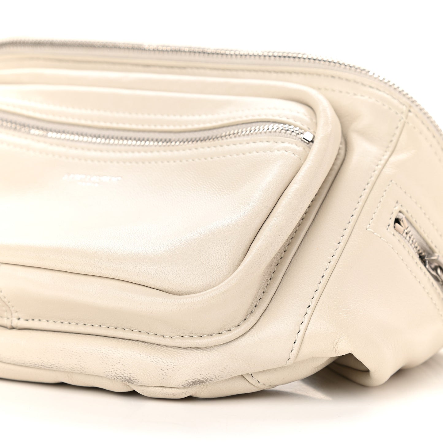 Calfskin Ripstop Logo Body Belt Bag Crema Soft
