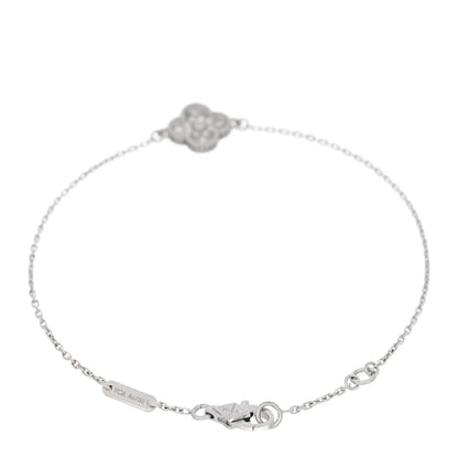 Van Cleef & Arpels 18K White Gold Diamond Sweet Alhambra Bracelet 2 of 4
