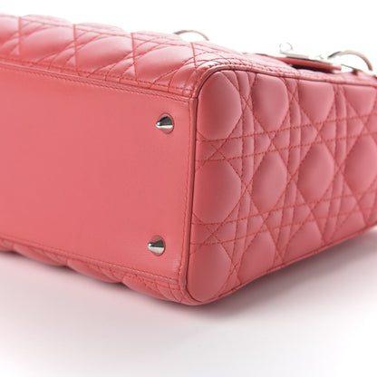 Christian Dior Lambskin Cannage Medium Lady Dior Coral 7 of 11