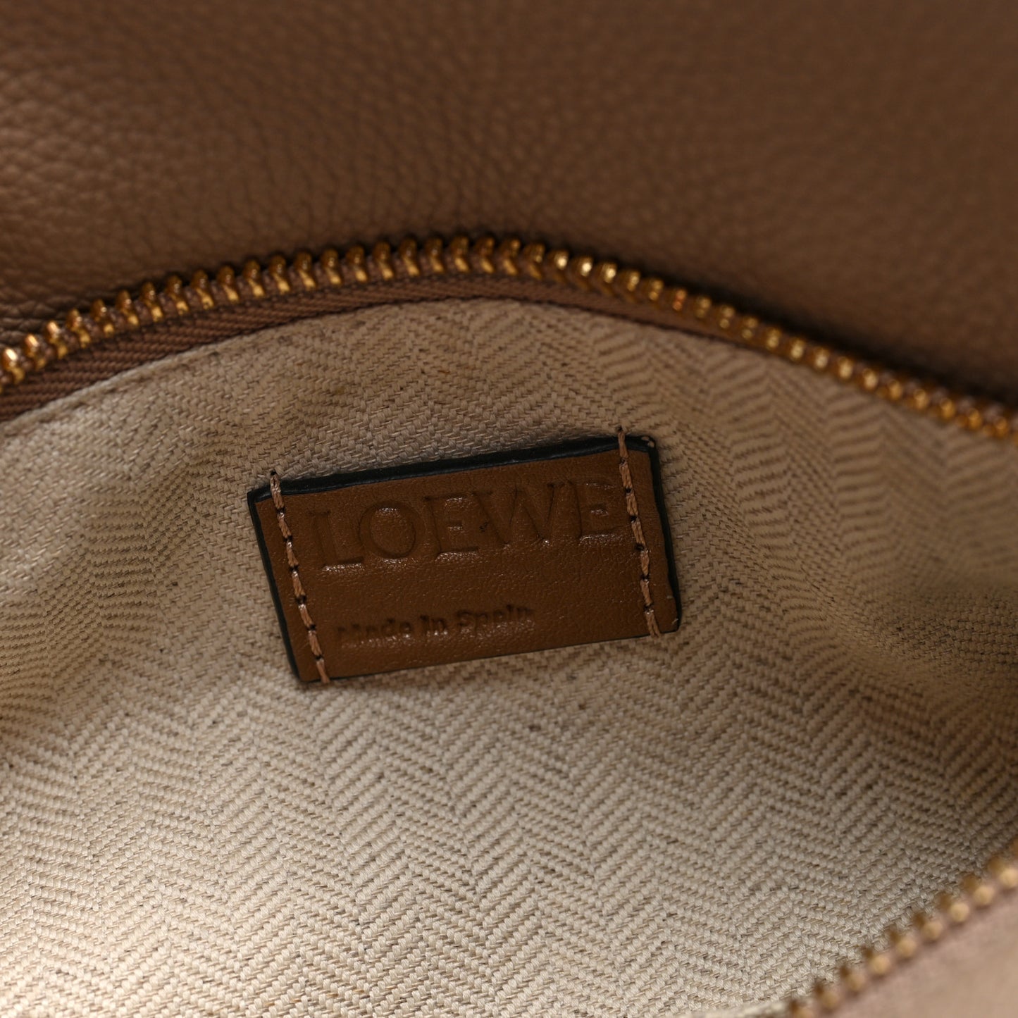 Grained Calfskin Small Puzzle Bag Sand Mink