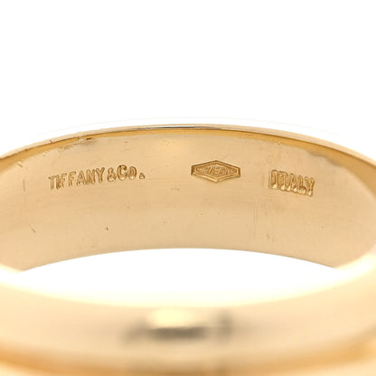 Tiffany 18K Yellow White Gold Diamond Signature X Ring 50 5.5 4 of 4