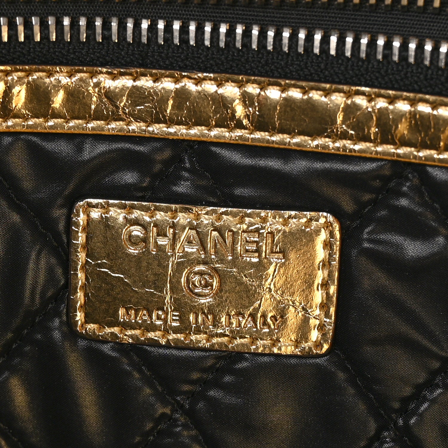 Chanel Metallic Lambskin Large Feministe Maize Feminine Pouch Clutch Gold 6 of 9