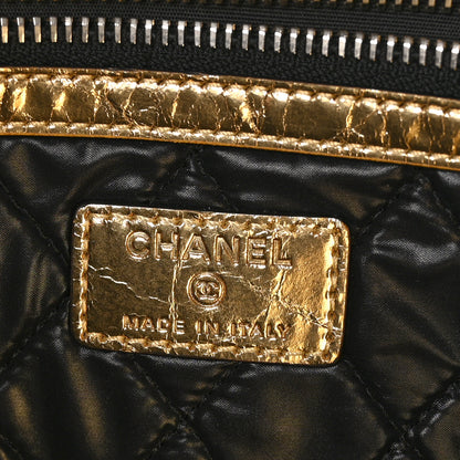 Chanel Metallic Lambskin Large Feministe Maize Feminine Pouch Clutch Gold 6 of 9