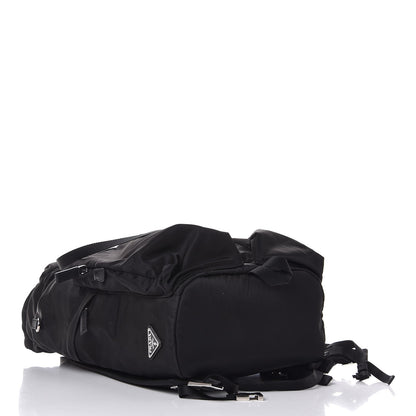 Prada Technical Nylon Saffiano Double Buckle Backpack Black 4 of 10
