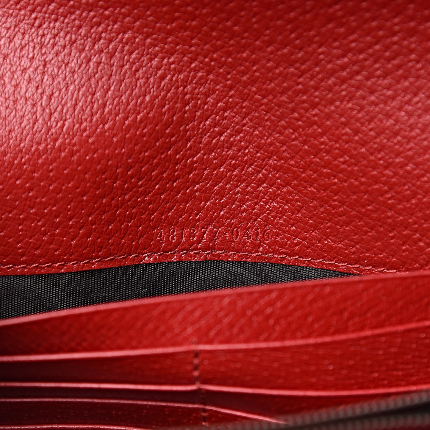 Calfskin Web Mini Dionysus Chain Wallet Hibiscus Red