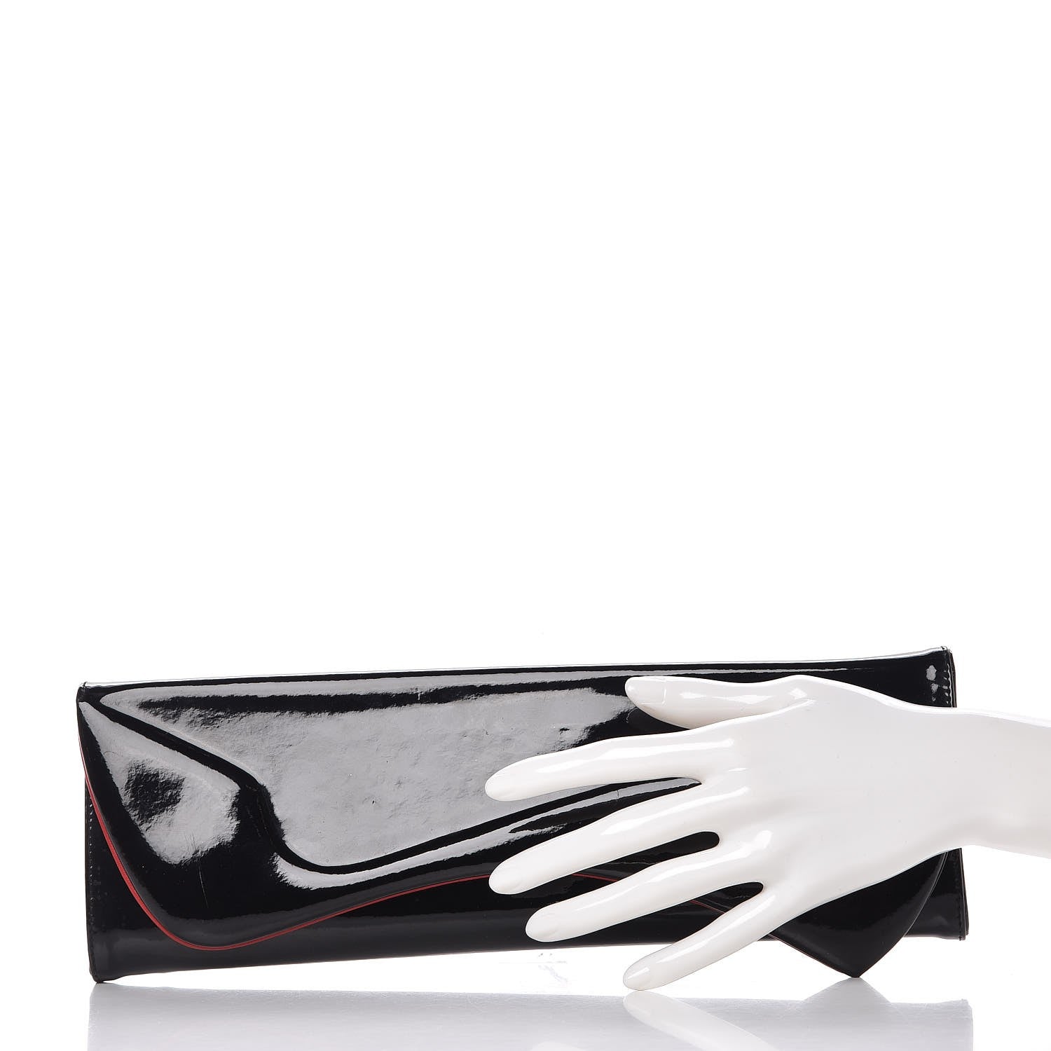 Christian Louboutin Patent Pigalle Clutch Black 2 of 9