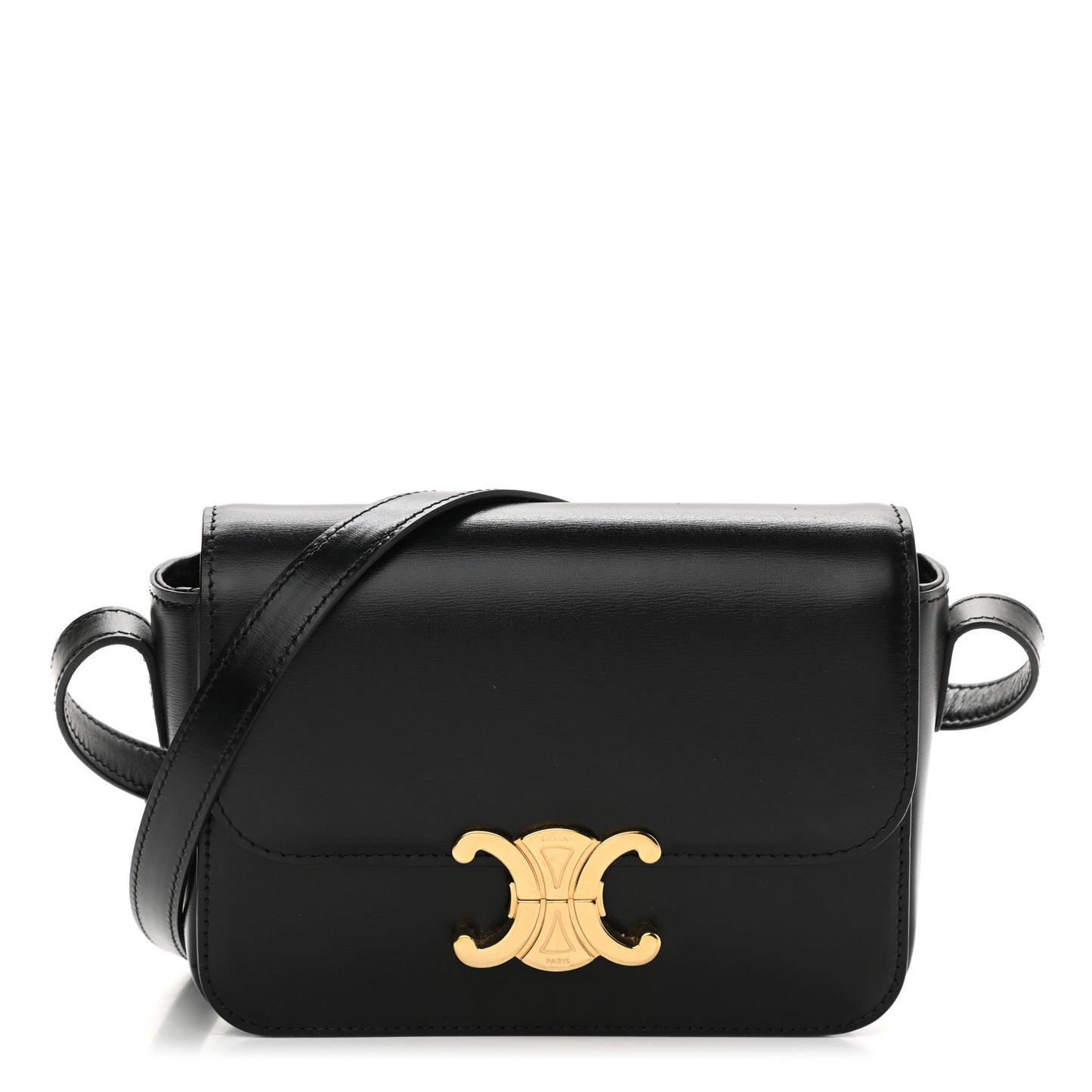 Shiny Calfskin Nano Triomphe Black