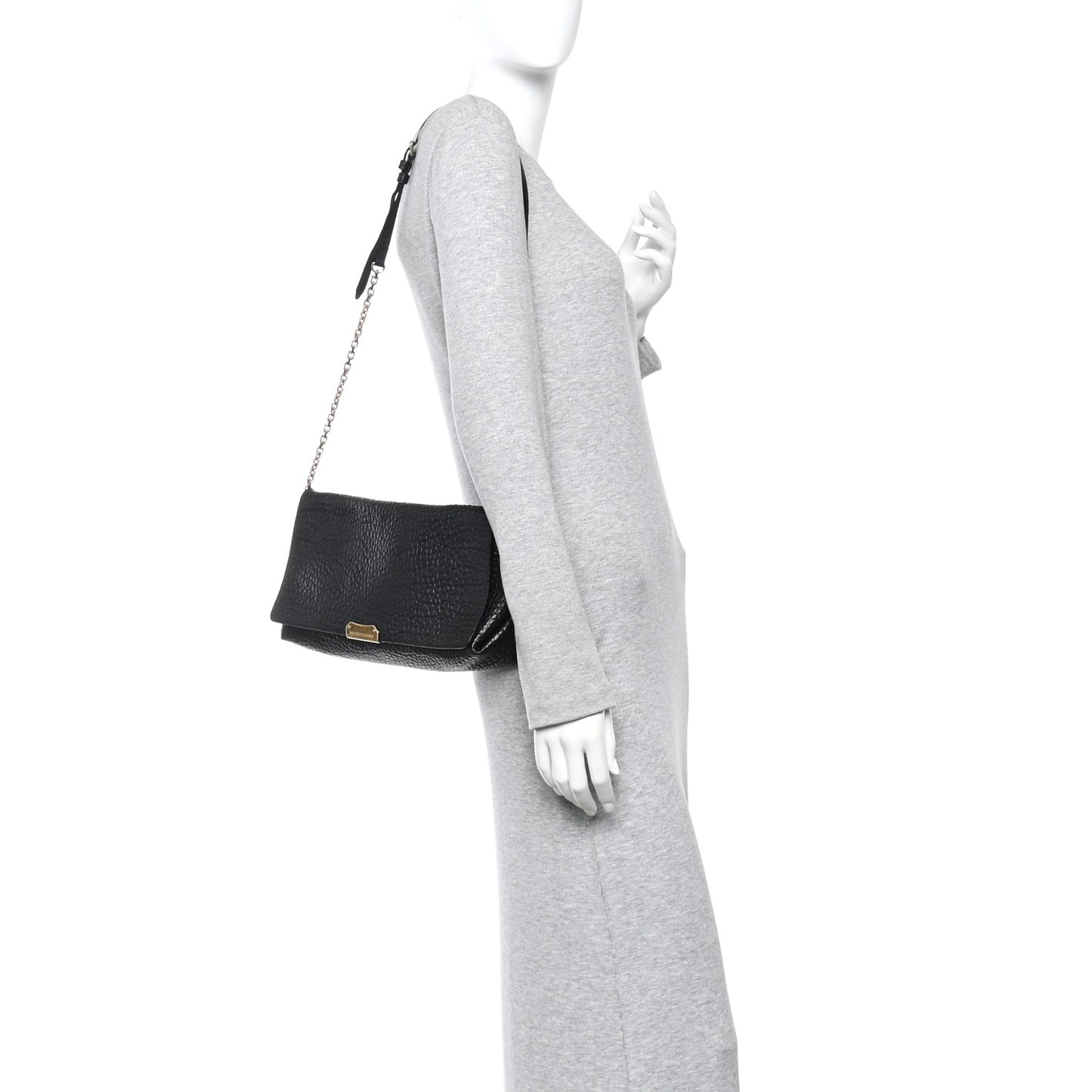 Signature Grain Medium Mildenhall Crossbody Bag Black