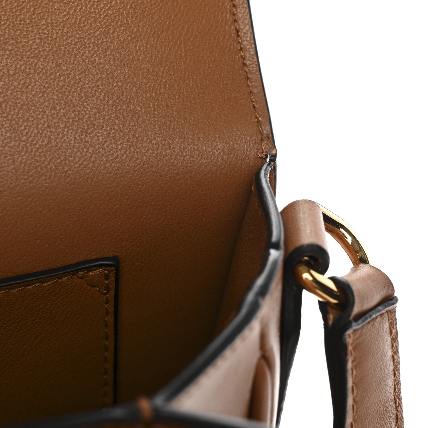 Salvatore Ferragamo Calfskin Trapezio Crossbody Brown 10 of 10