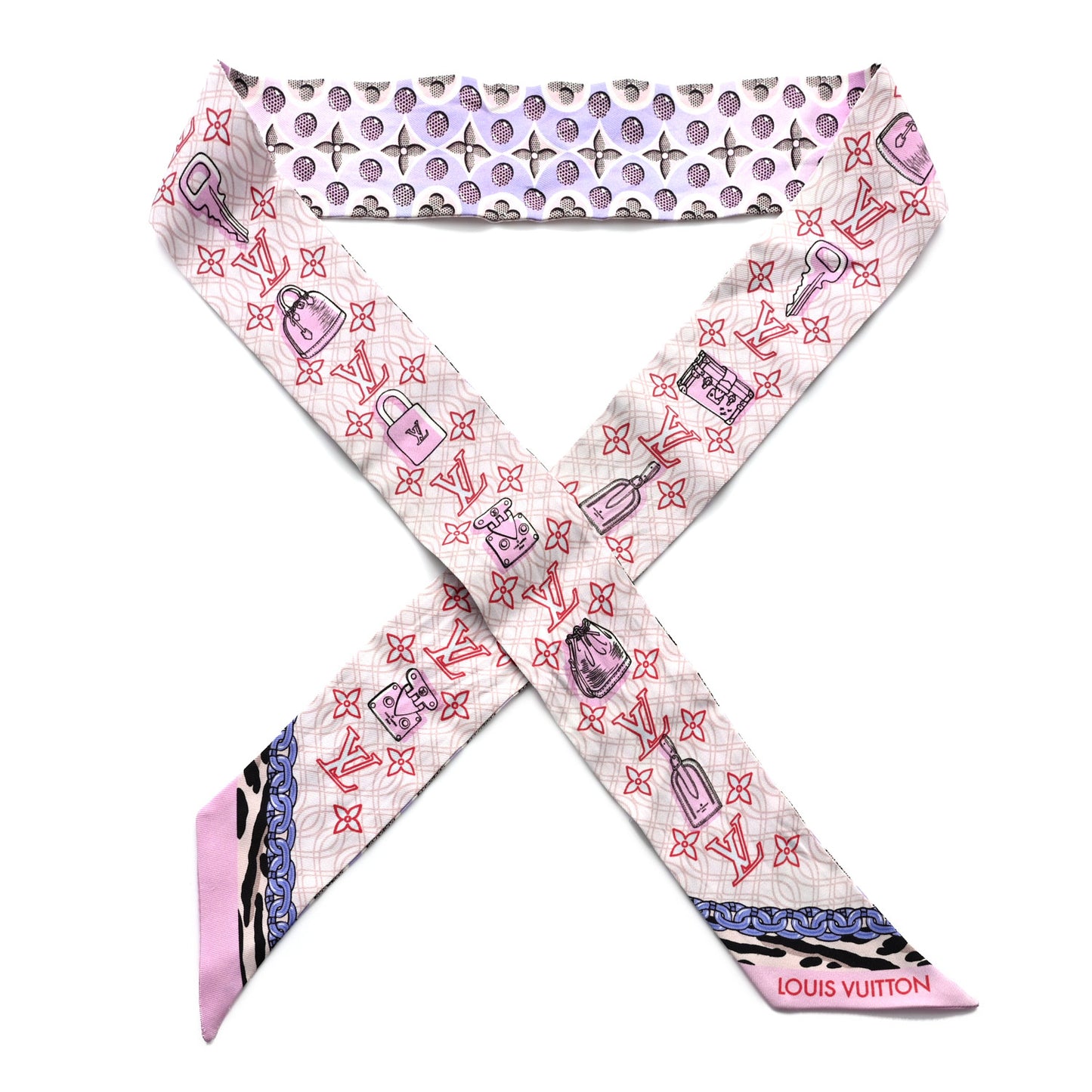 Silk Monogram Bubblegram BB Bandeau Blush