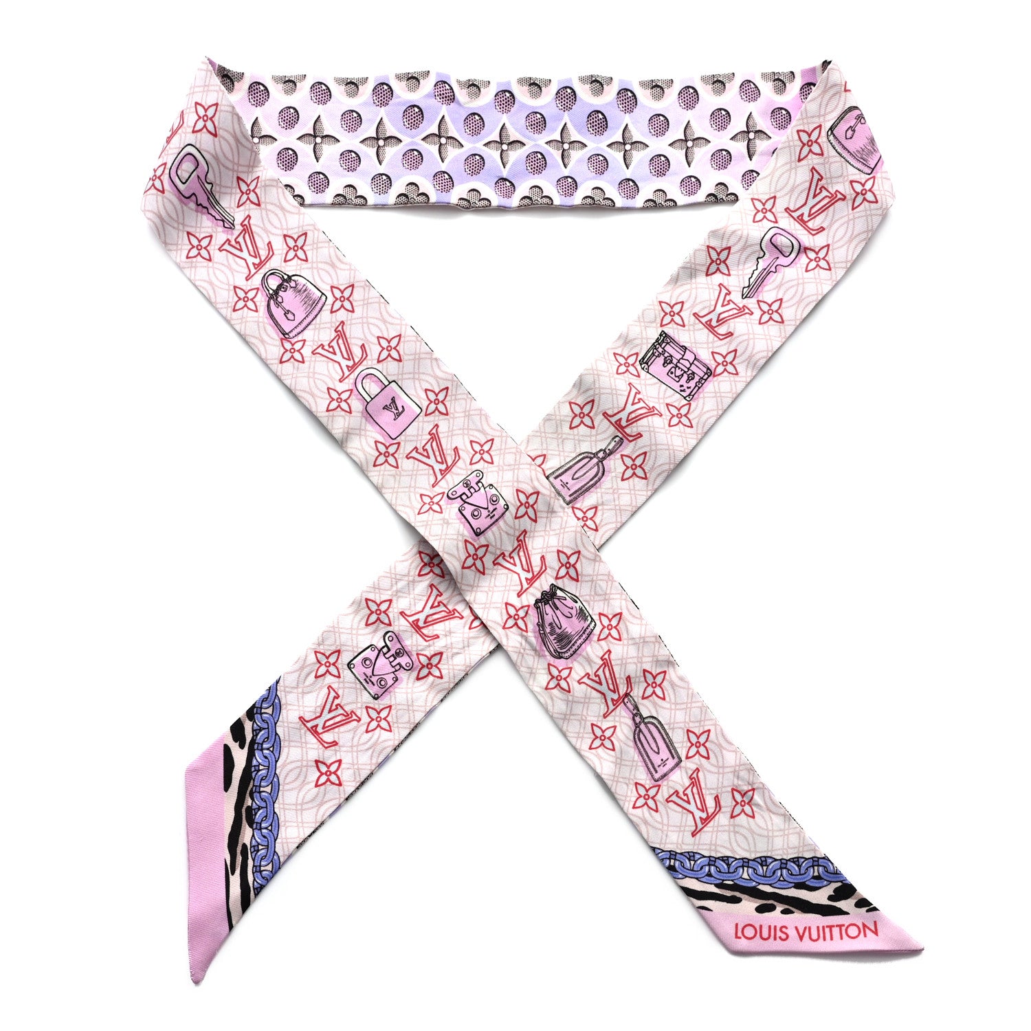 Louis Vuitton Silk Monogram Bubblegram BB Bandeau Blush 1 of 3