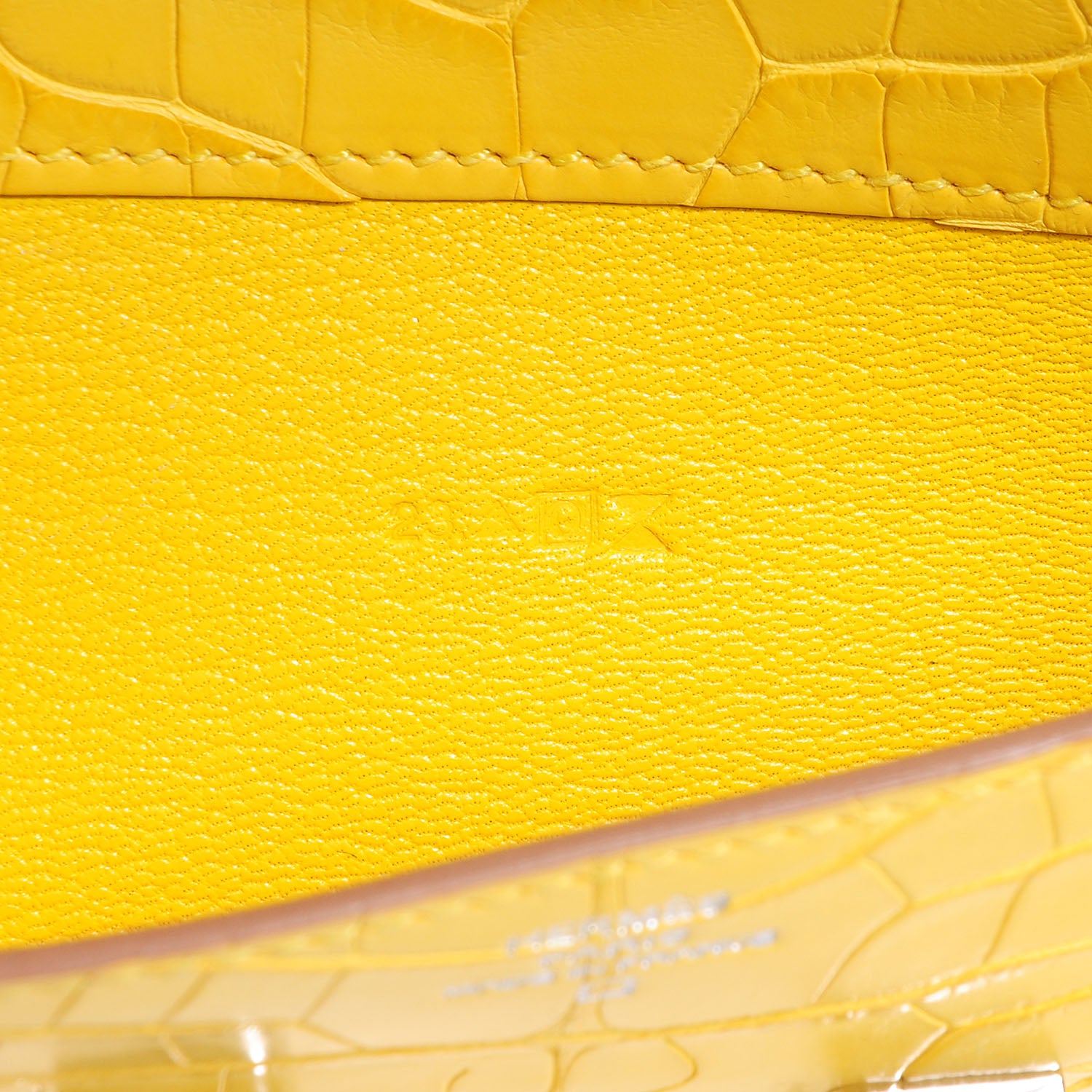 Hermes Matte Alligator Constance Wallet Mimosa 8 of 8