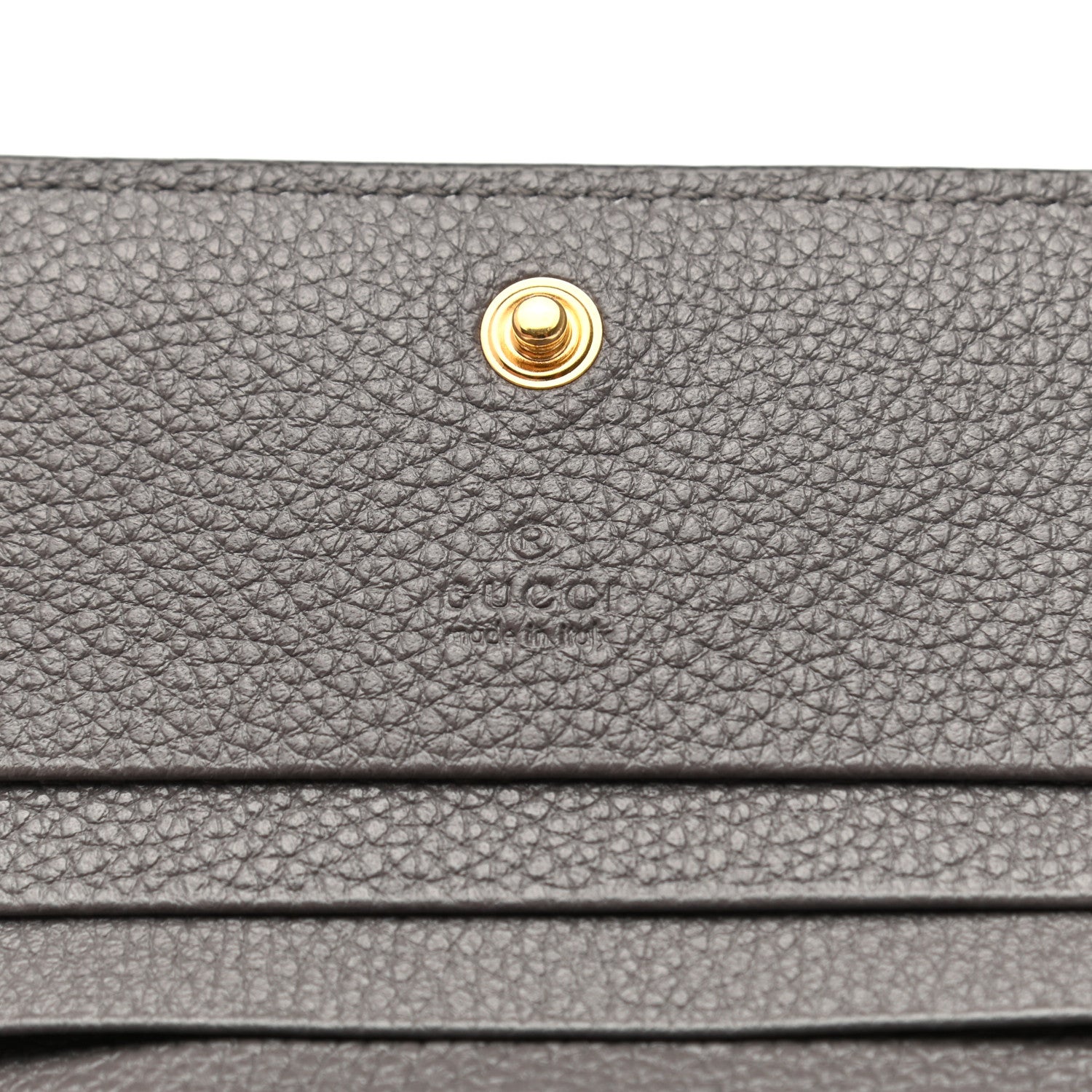 Gucci Grainy Calfskin Zumi Chain Card Case Wallet Dusty Grey 6 of 7