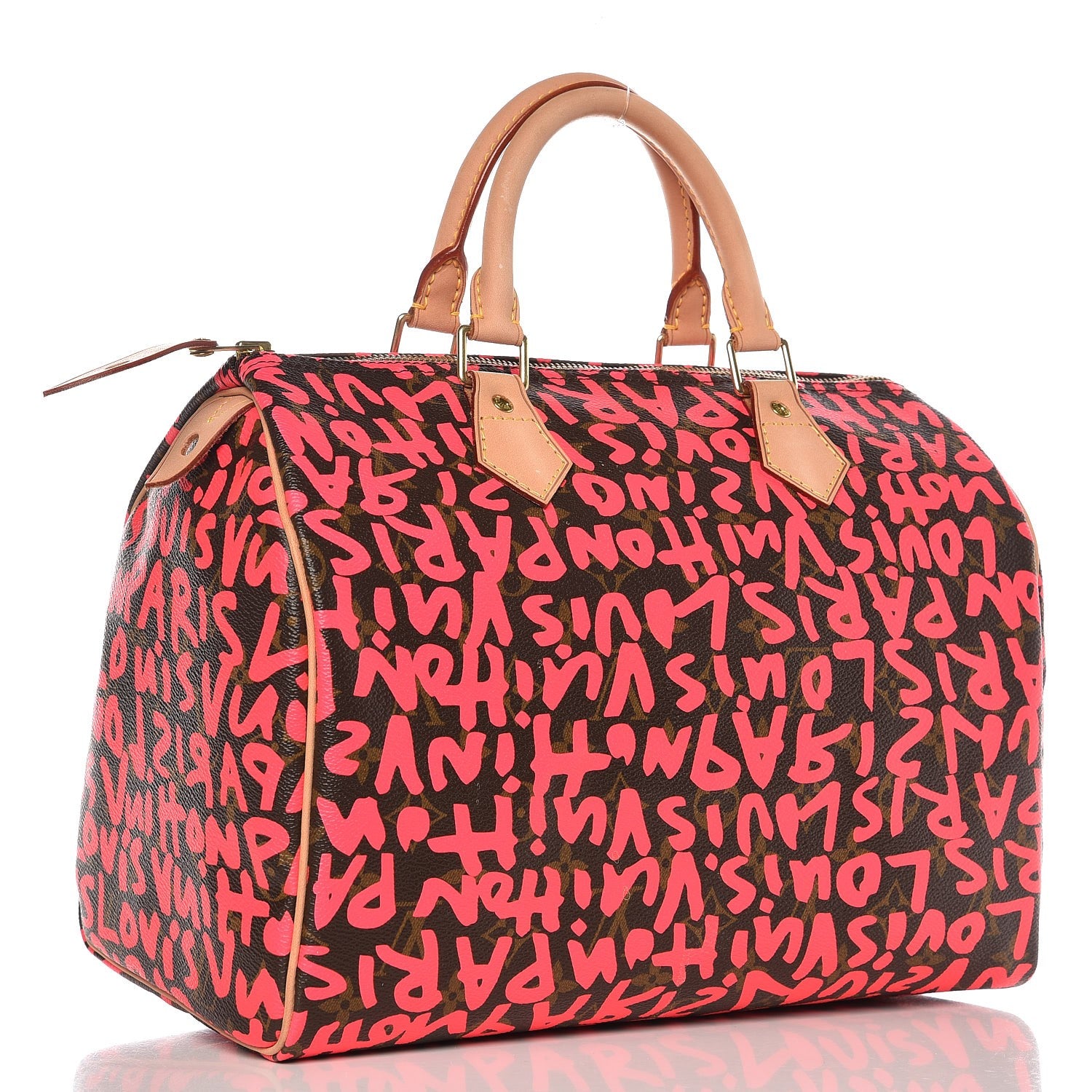 Louis Vuitton Monogram Graffiti Speedy 30 Fuchsia 3 of 10