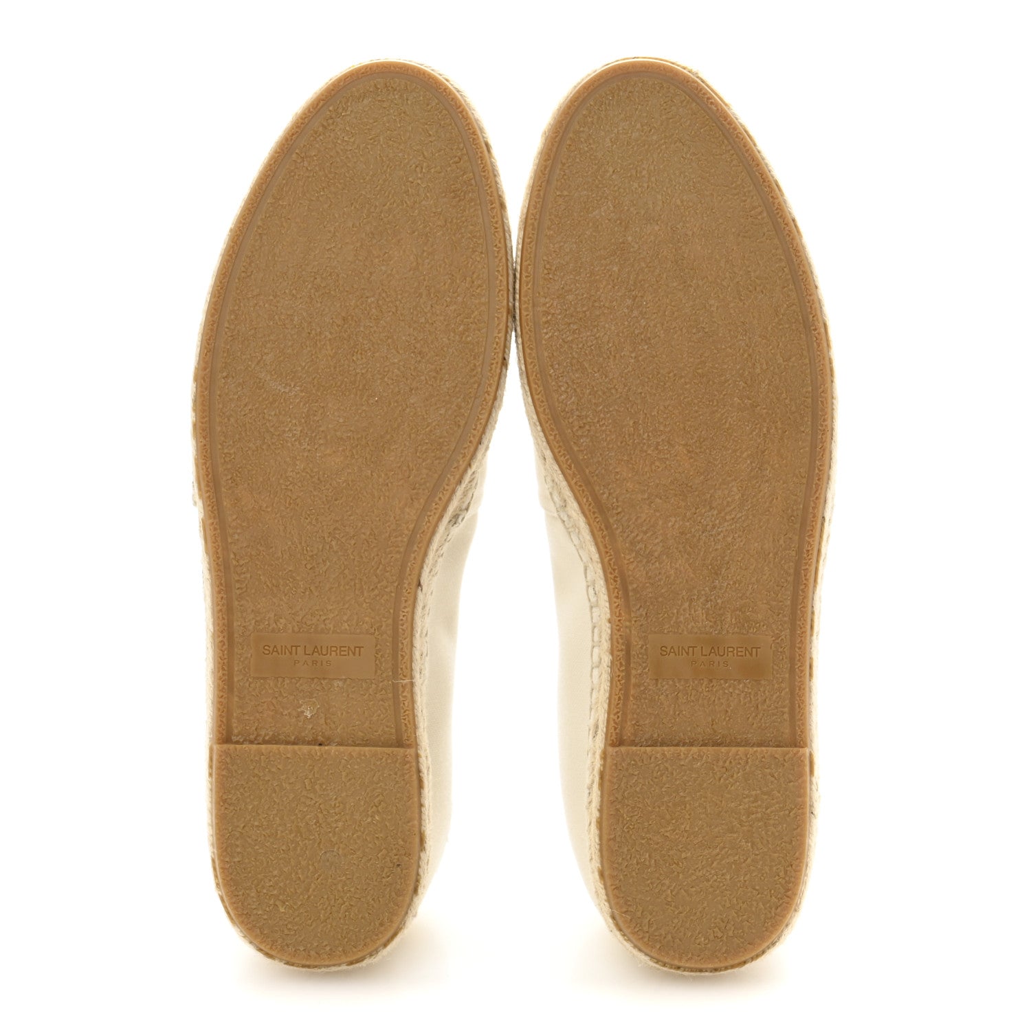 Saint Laurent Canvas Mens Elba Light Logo Embroidered Espadrilles 43 Panna 6 of 10