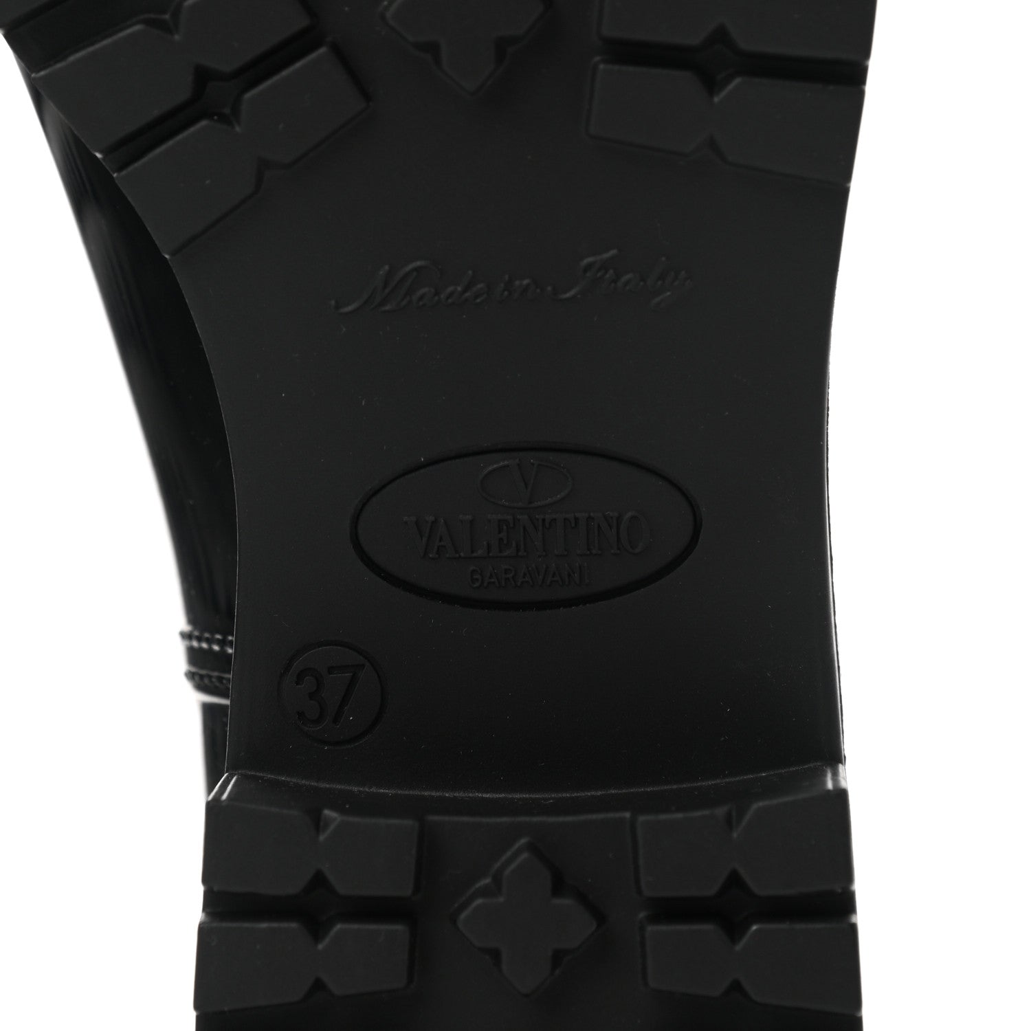 Valentino Garavani Rubber Rockstud Rain Boots 37 Black 6 of 9