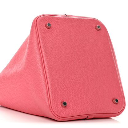 Hermes Taurillon Clemence Picotin Lock 22 MM Rose Azalee 9 of 14
