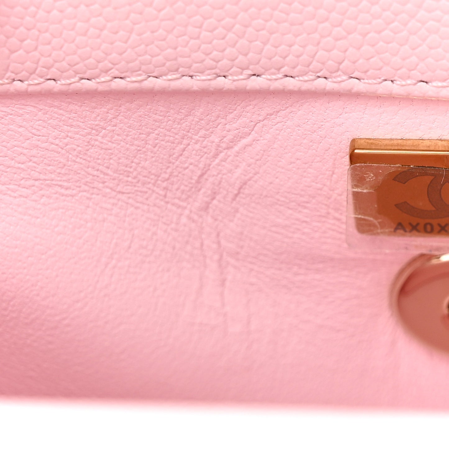 Caviar Quilted Mini Coco Handle Flap Light Pink