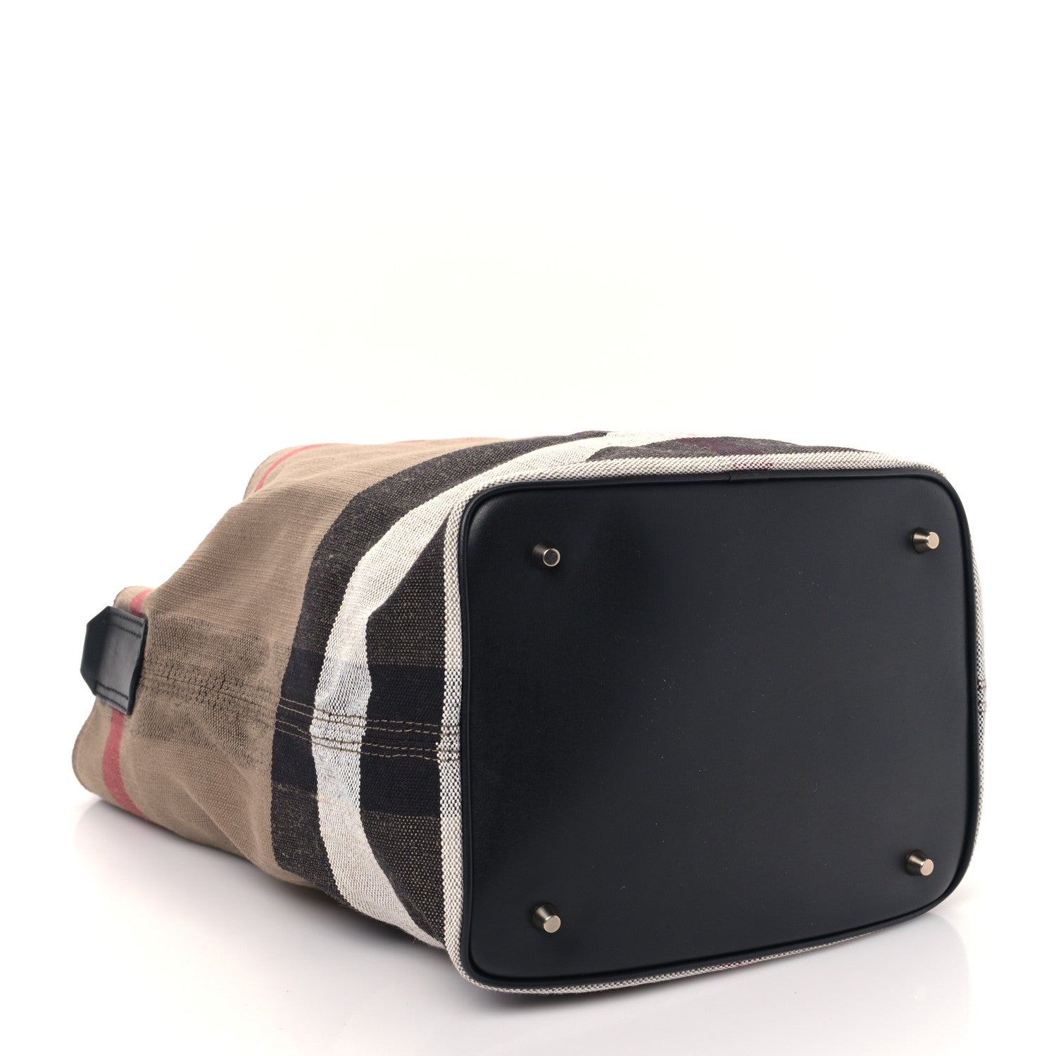 Burberry Canvas Mega Check Medium Susanna Hobo Black 4 of 9