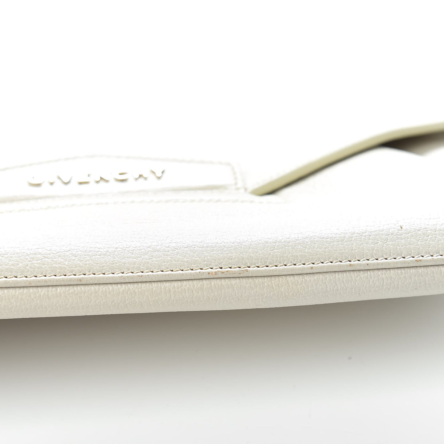 Sugar Goatskin Medium Antigona Envelope Clutch Ivory