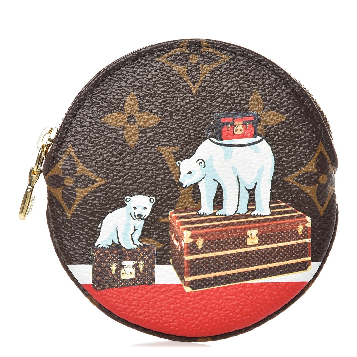 Monogram 2017 Christmas Animation Round Coin Purse